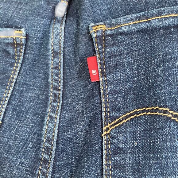 Levis 721 Blue Story High Rise Skinny Dark Wash Tailored Stretchy Jeans Size 29 - Picture 8 of 15